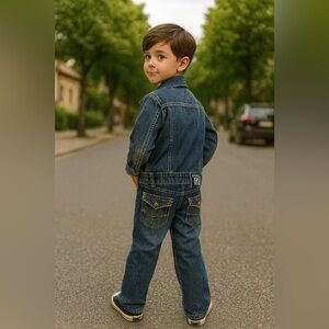 Request Jeans Boys Size 10 Straight Leg Blue Denim Jeans 100% Cotton